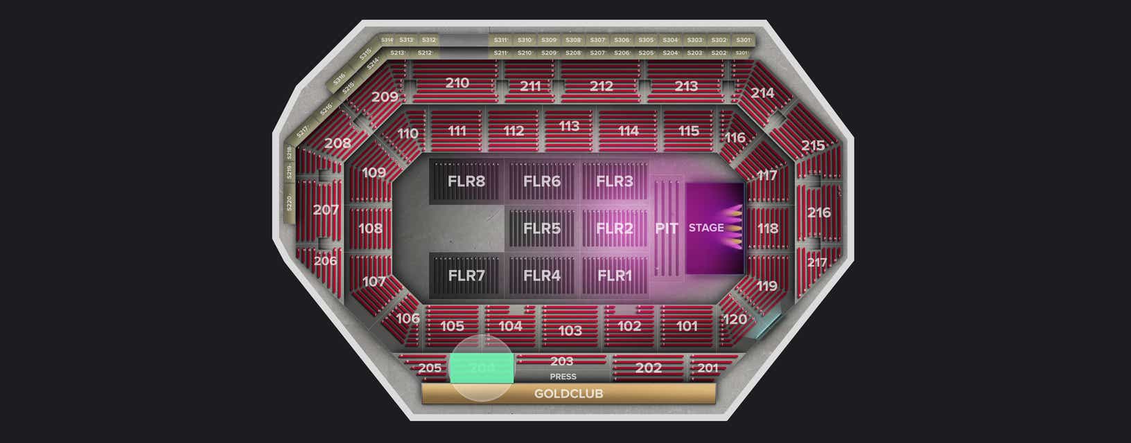 Seat view from Upper