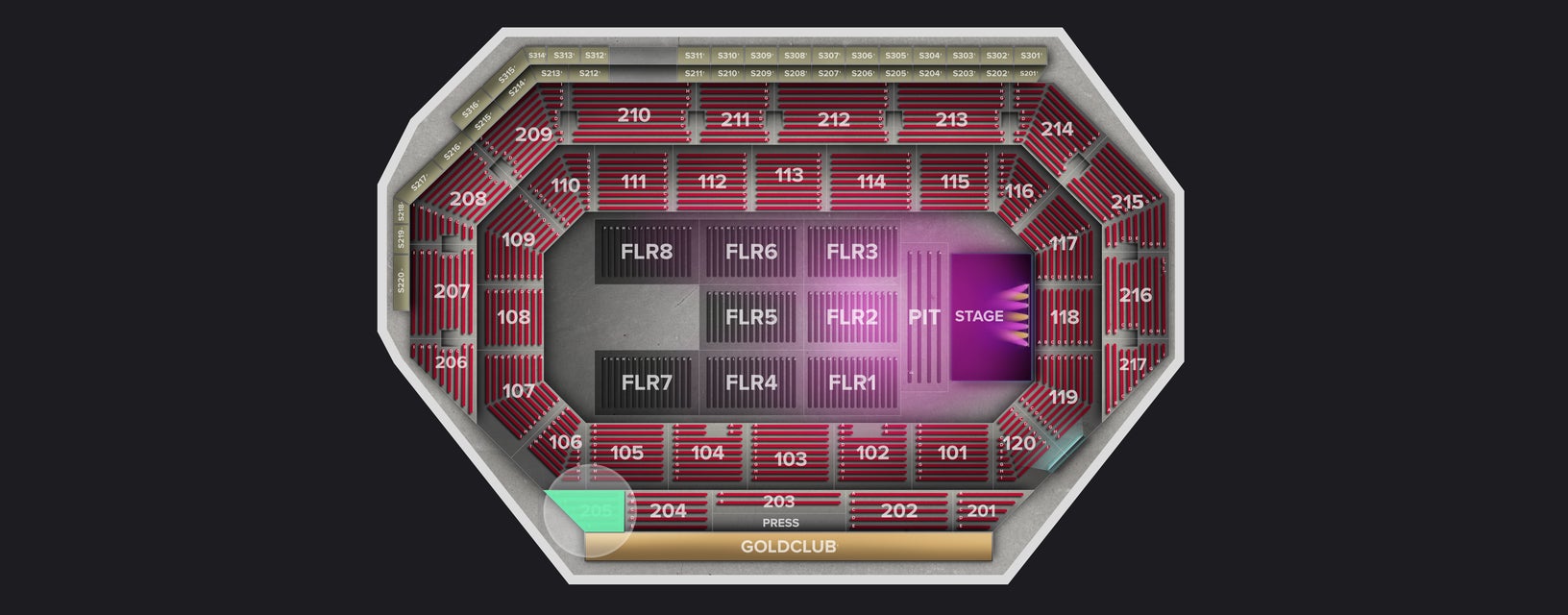Seat view from Upper