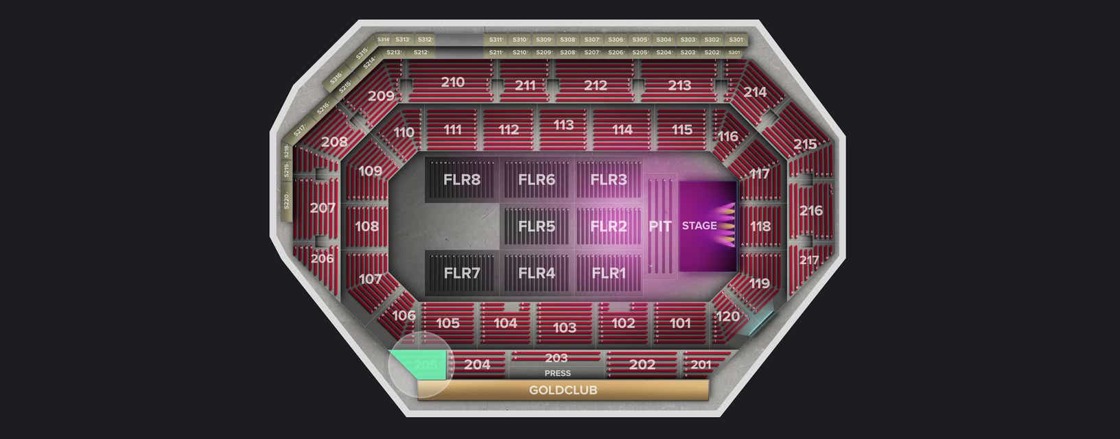 Seat view from Upper