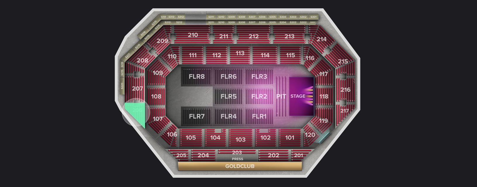 Seat view from Upper