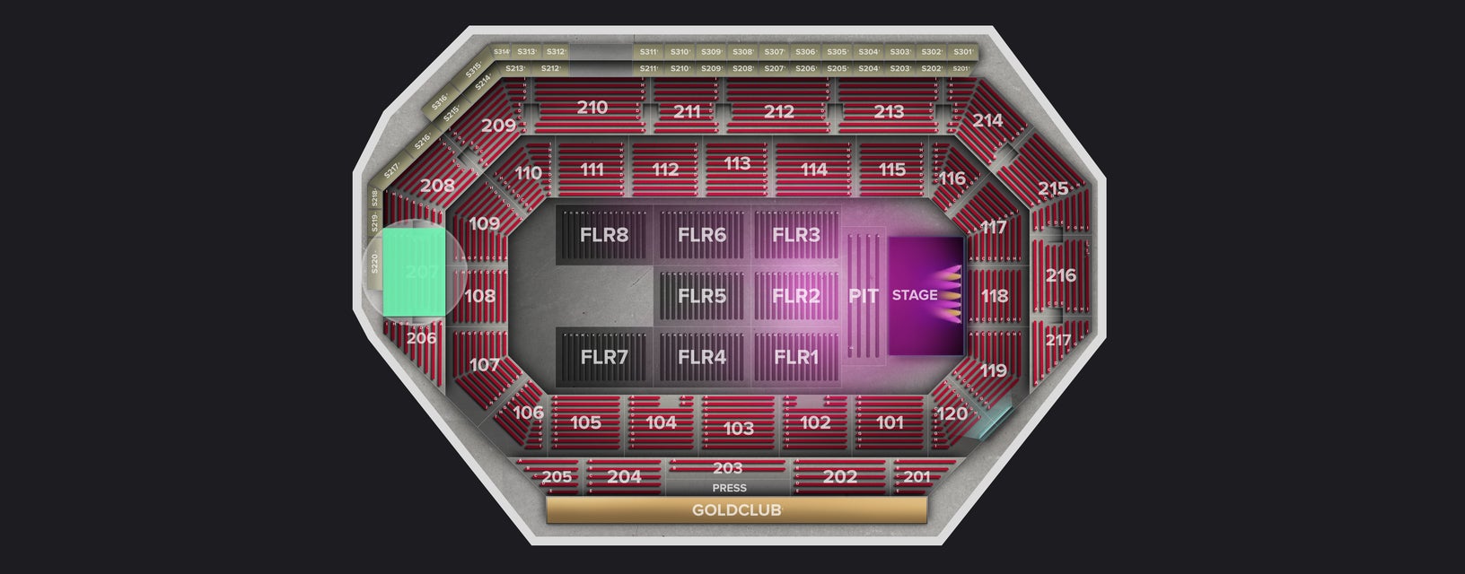 Seat view from Upper