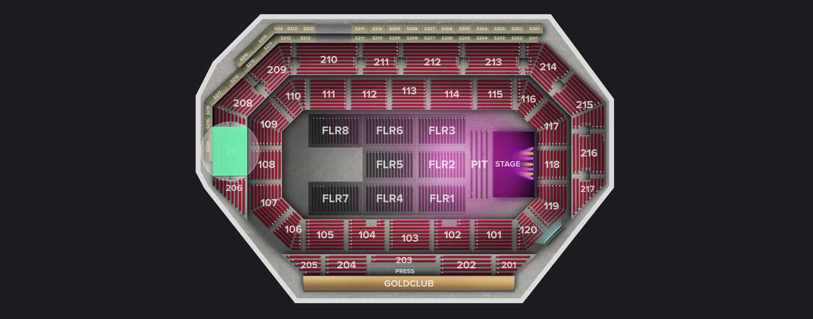 Seat view from Upper