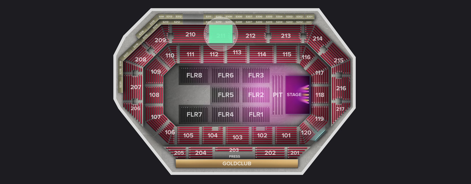 Seat view from Upper
