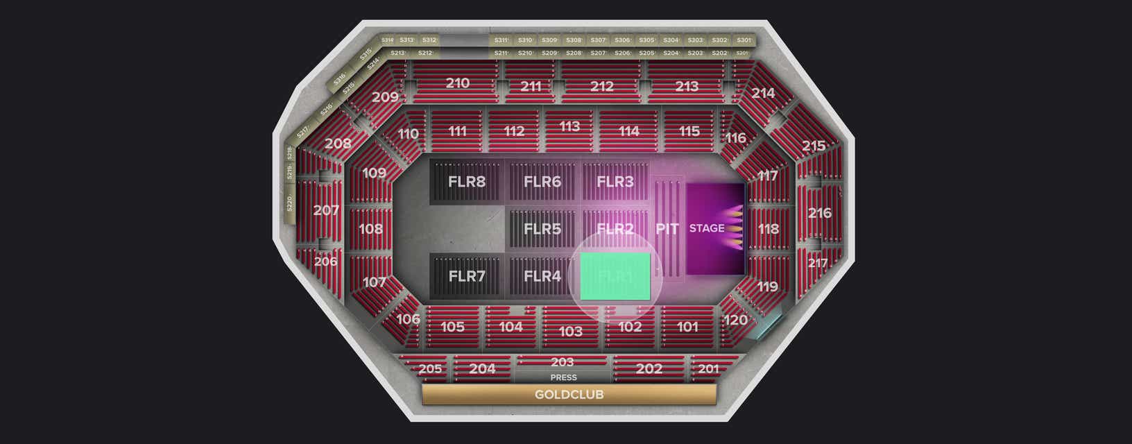 Seat view from Floor