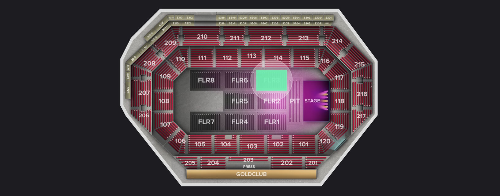 Seat view from Floor