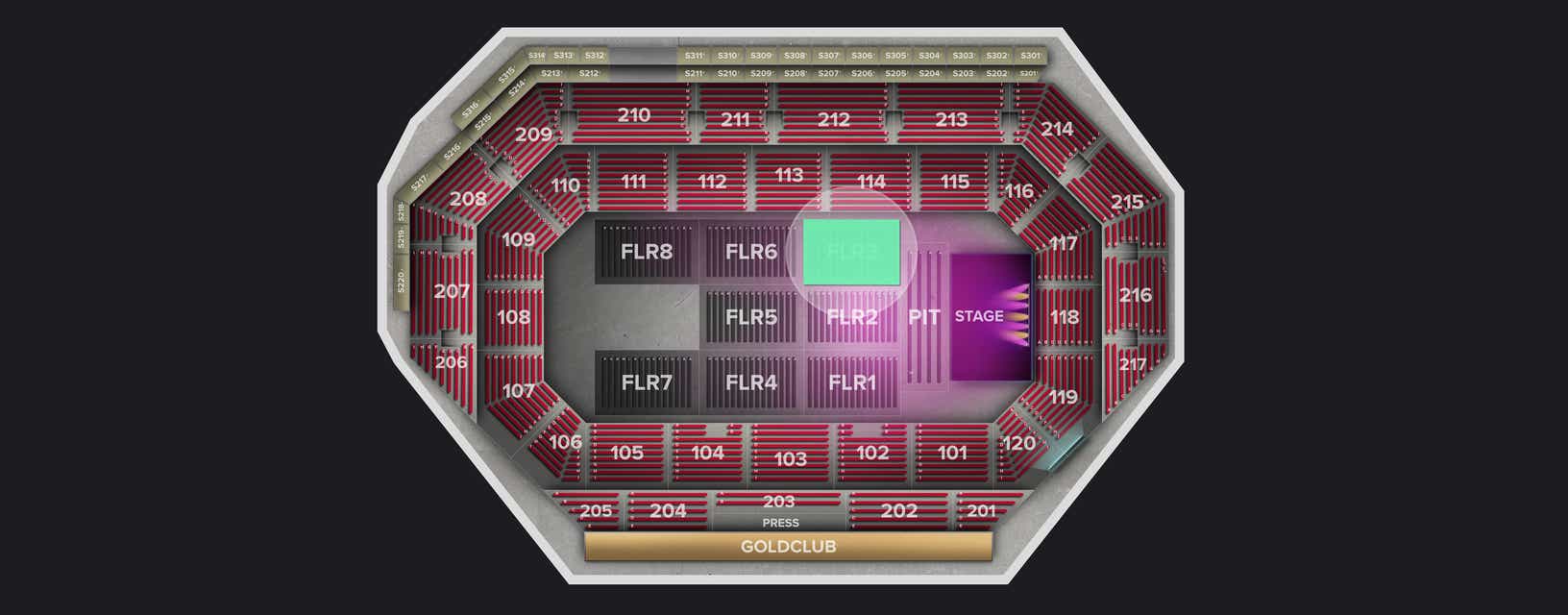 Seat view from Floor