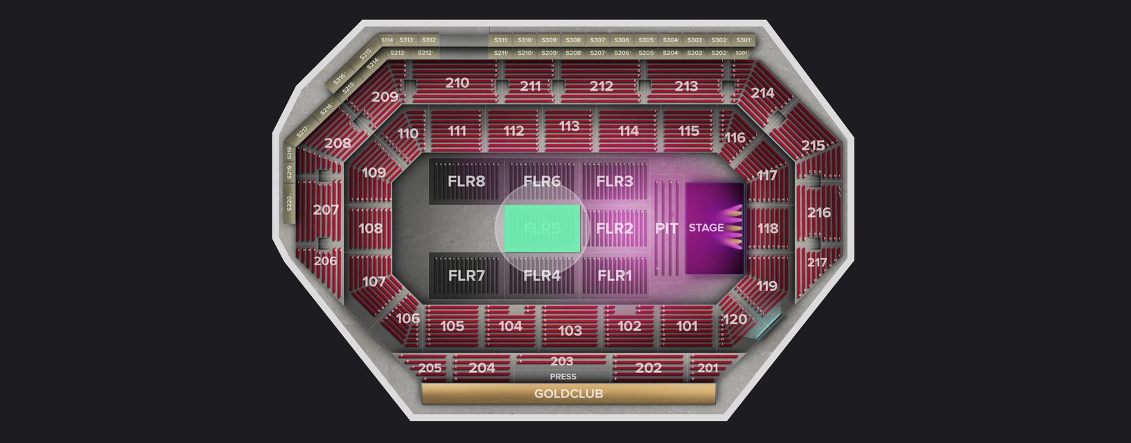 Seat view from Floor
