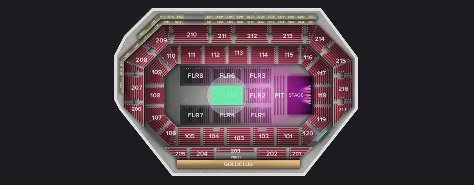 Seat view from Floor