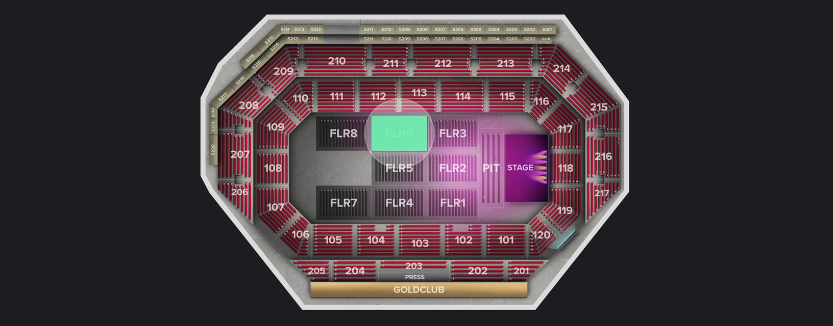 Seat view from Floor