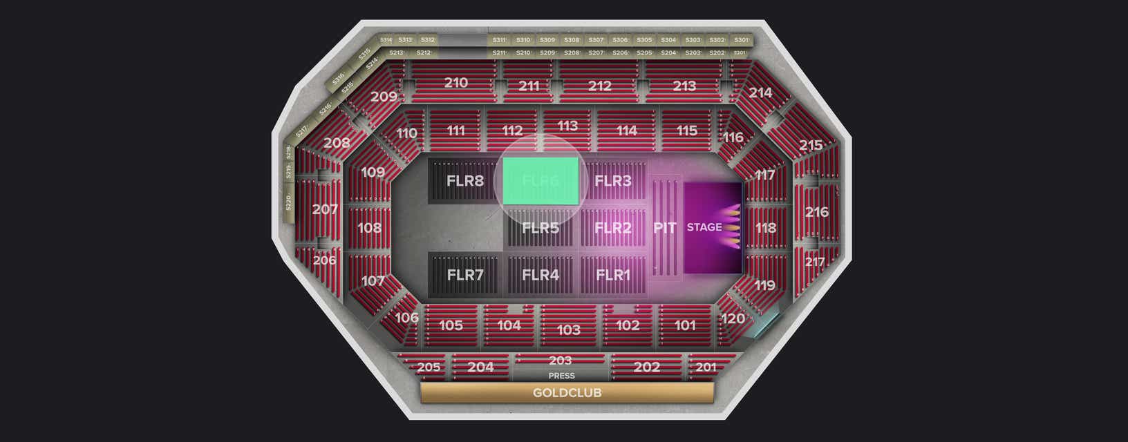Seat view from Floor