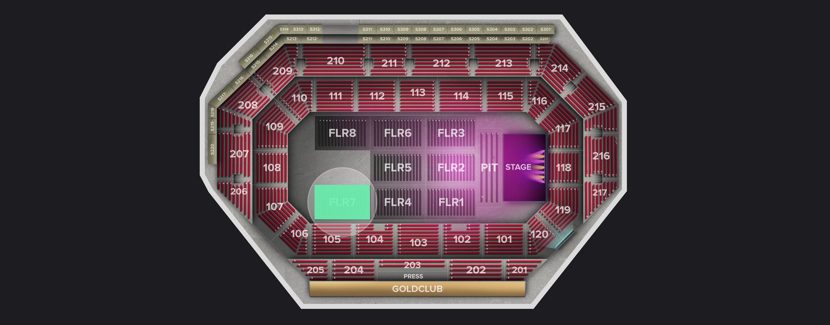 Seat view from Floor