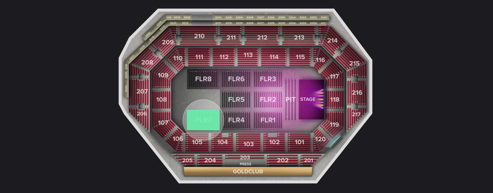 Seat view from Floor