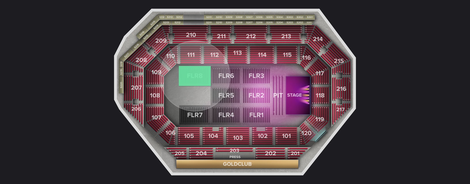 Seat view from Floor