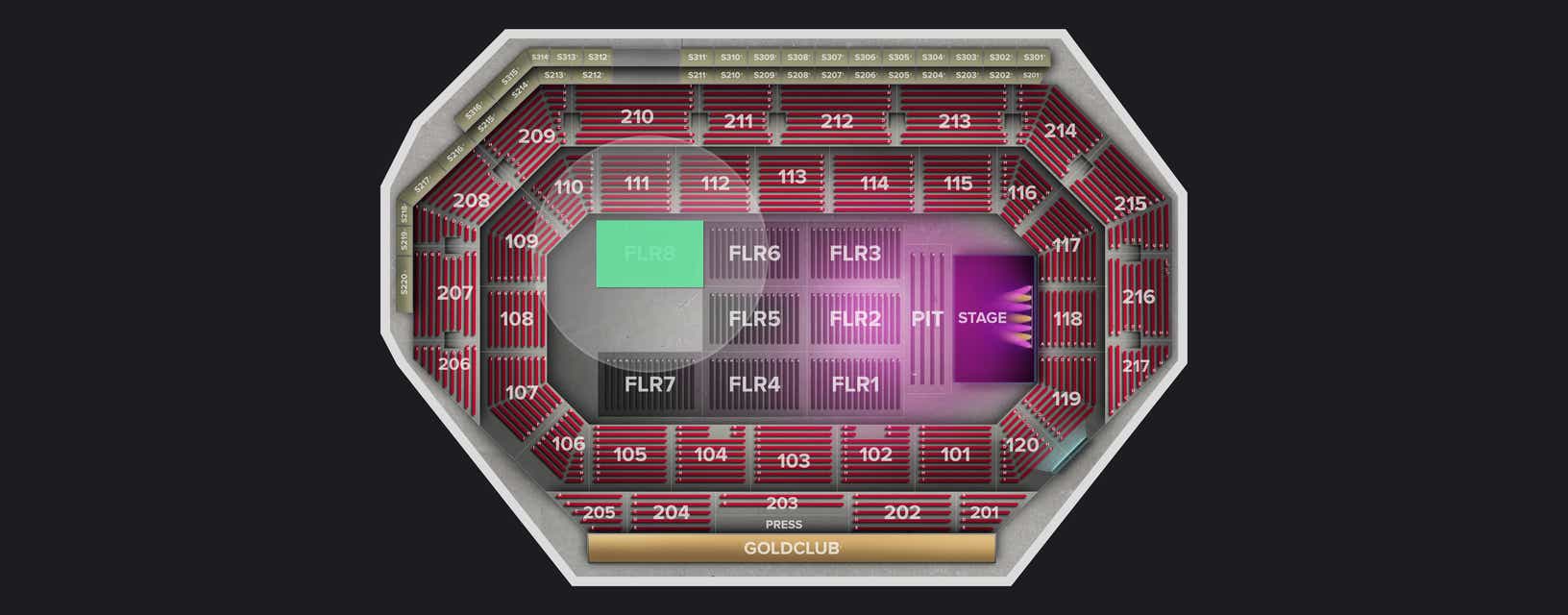 Seat view from Floor