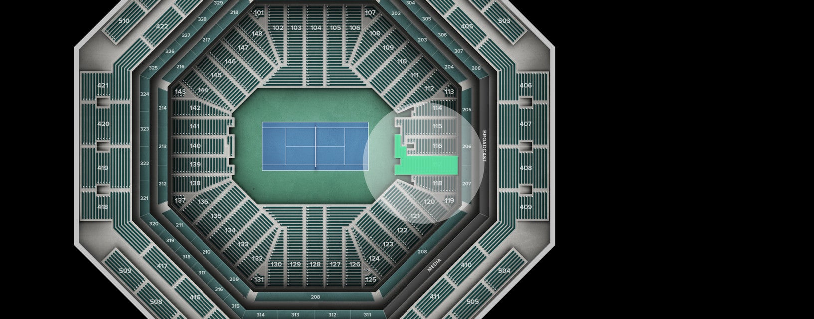 Seat view from Lower Box
