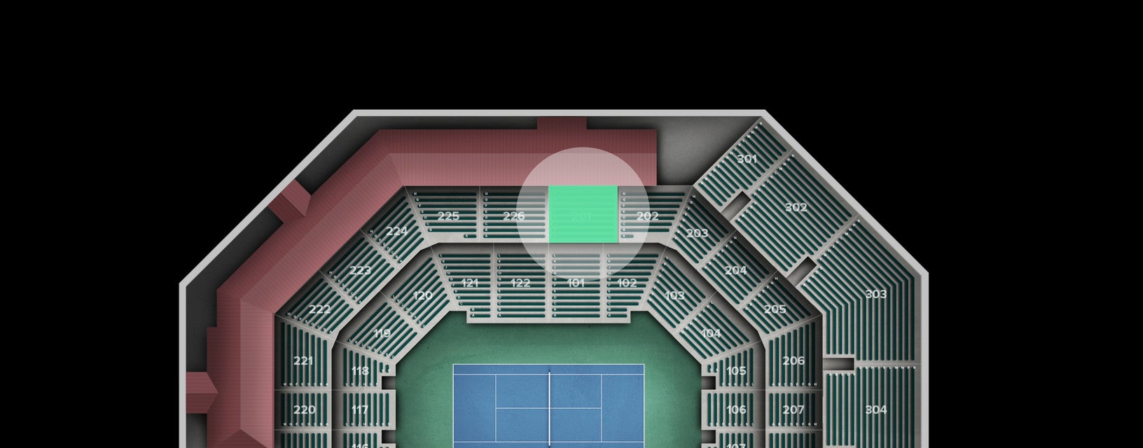 Seat view from Middle