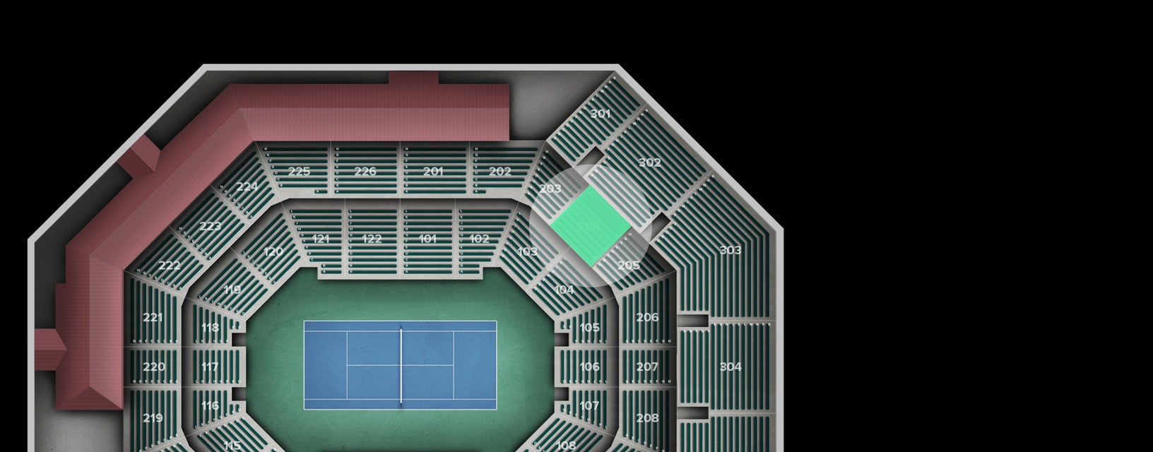 Seat view from Middle