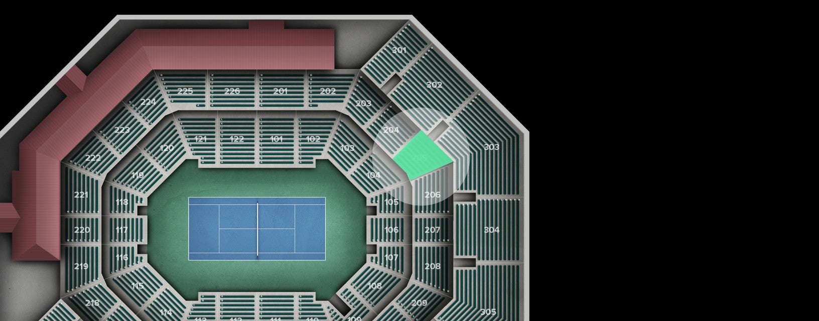 Seat view from Middle