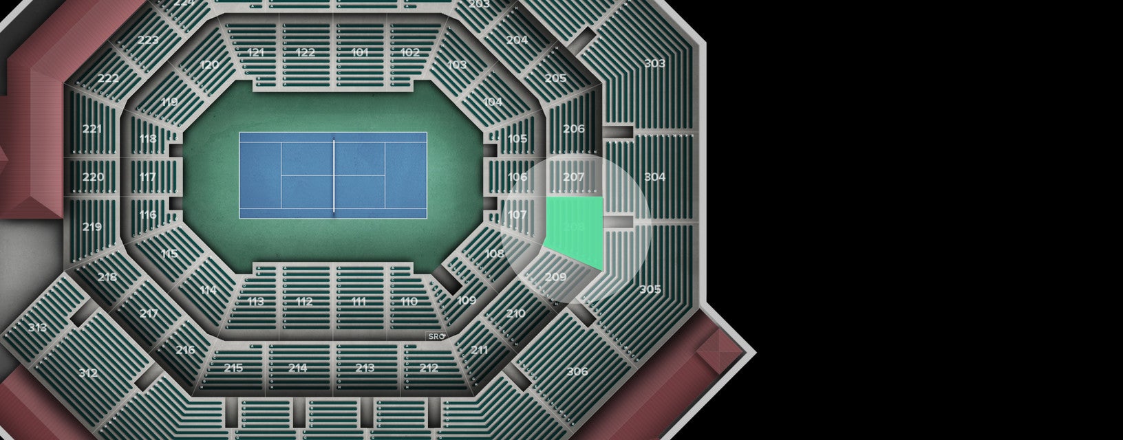 Seat view from Middle