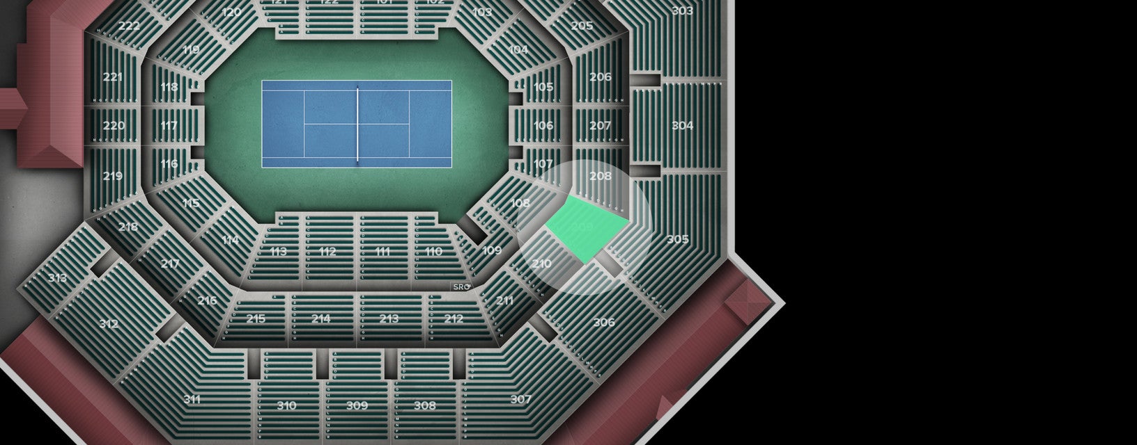 Seat view from Middle