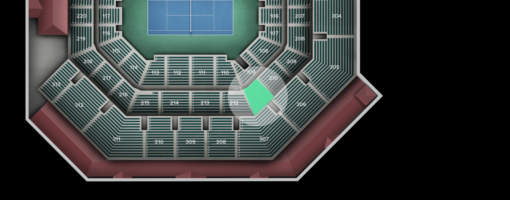 Seat view from Middle