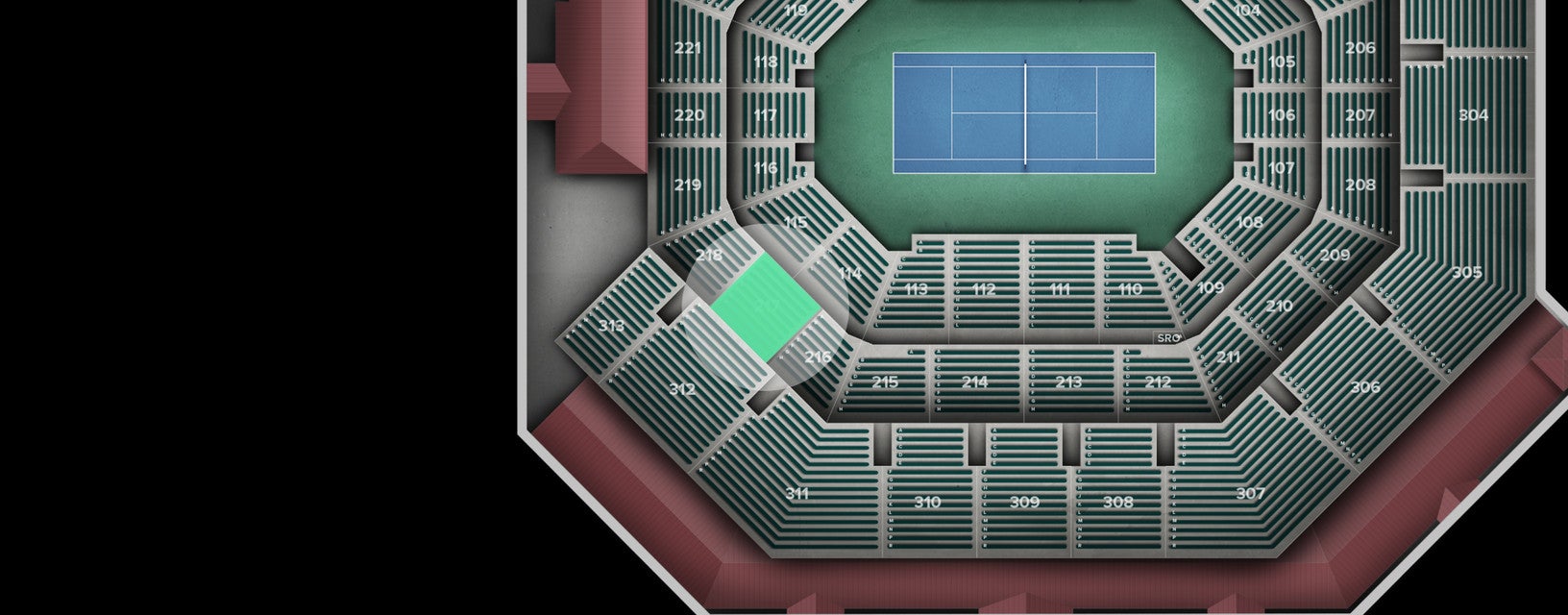 Seat view from Middle