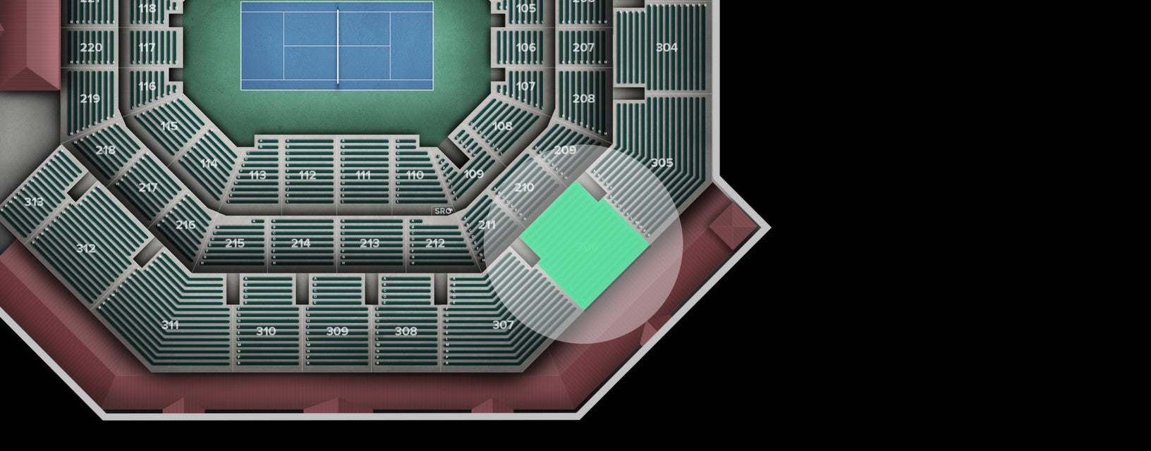 Seat view from Upper