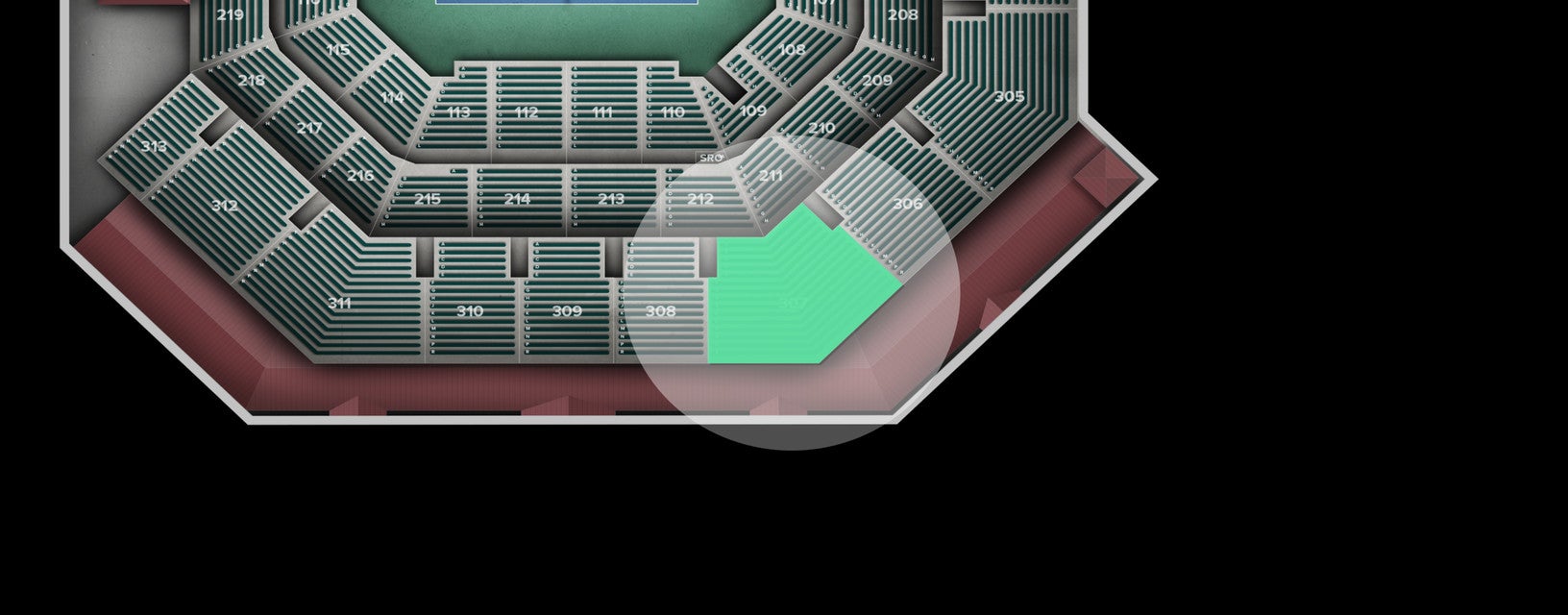 Seat view from Upper