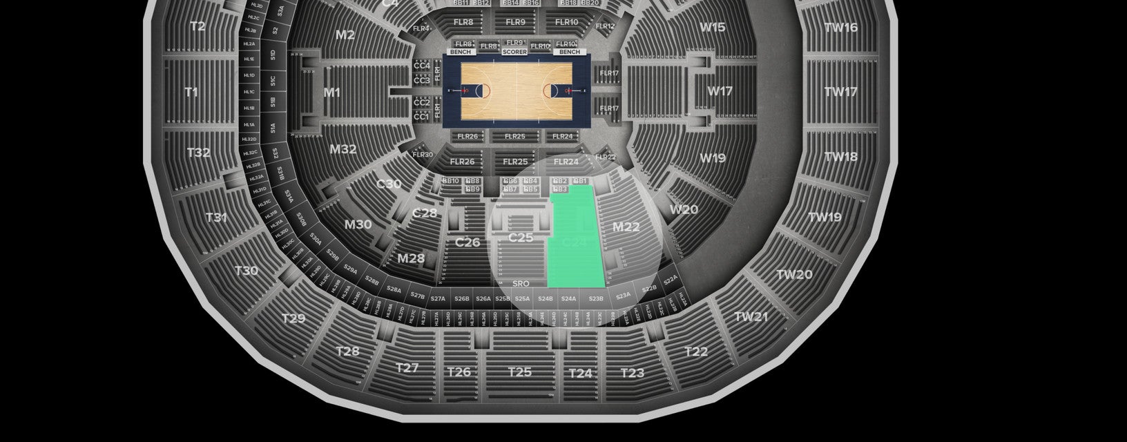 Seat view from Club