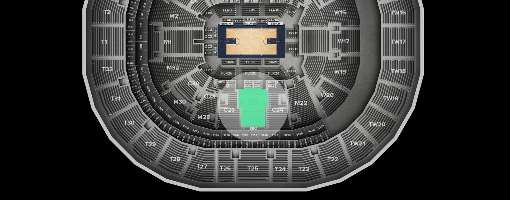 Seat view from Club