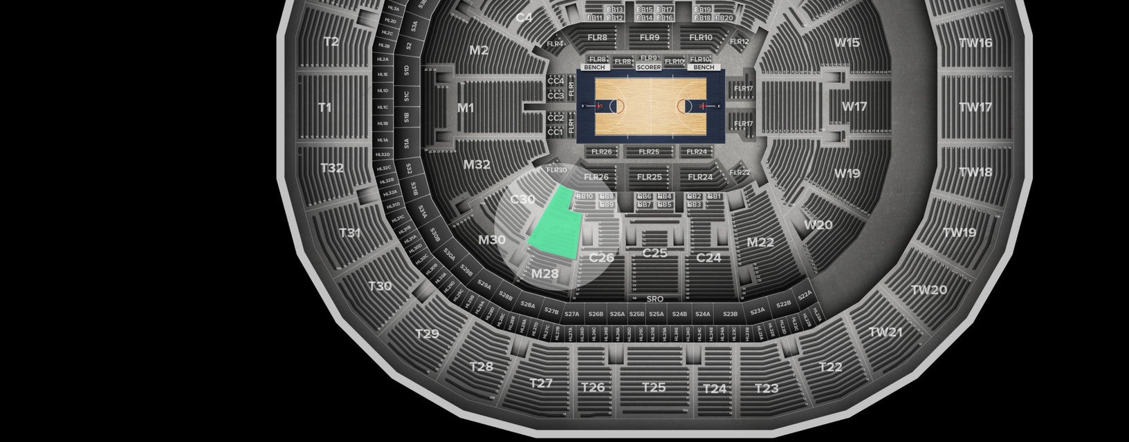 Seat view from Club