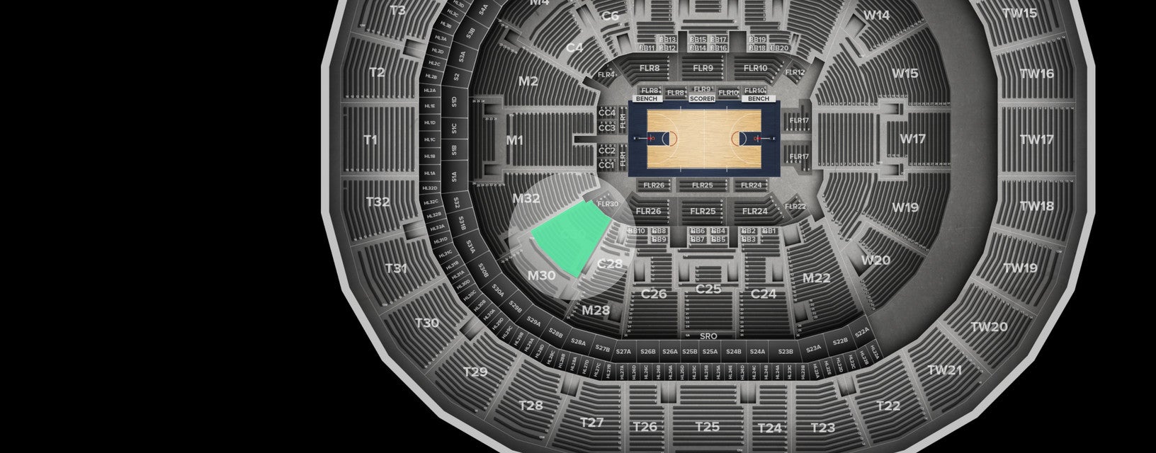 Seat view from Club