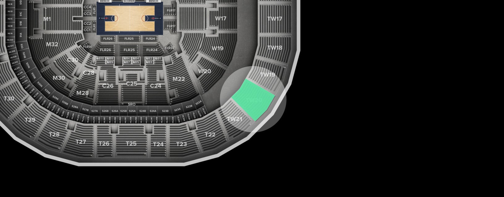 Seat view from Terrace Wall
