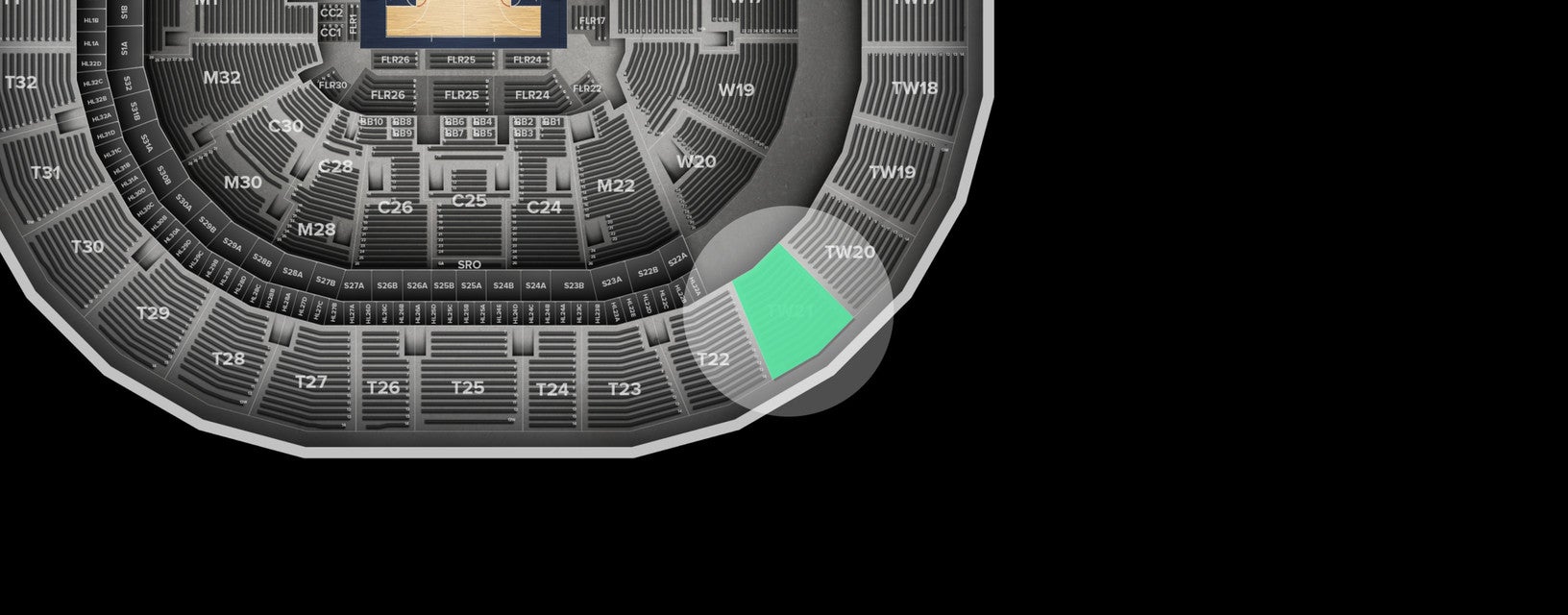 Seat view from Terrace Wall