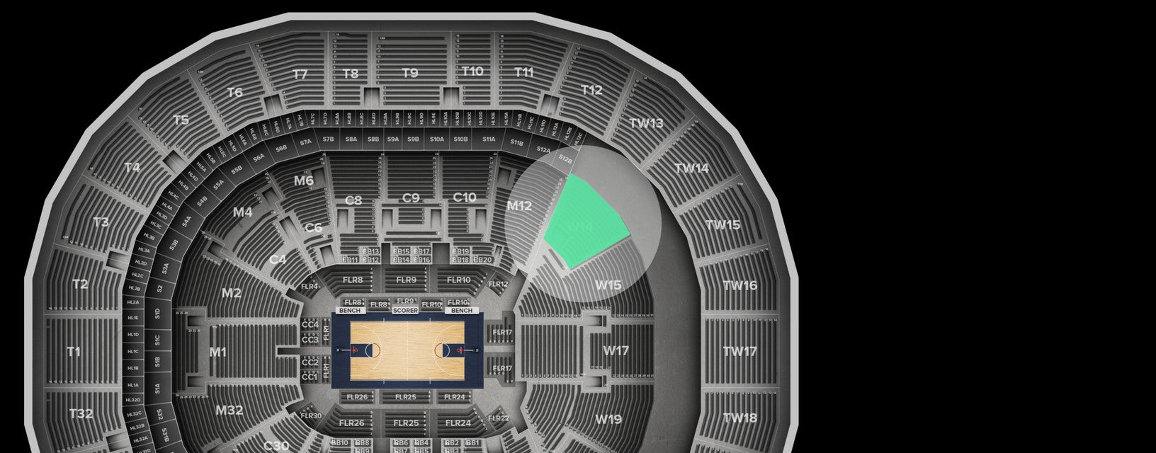 Seat view from Wall