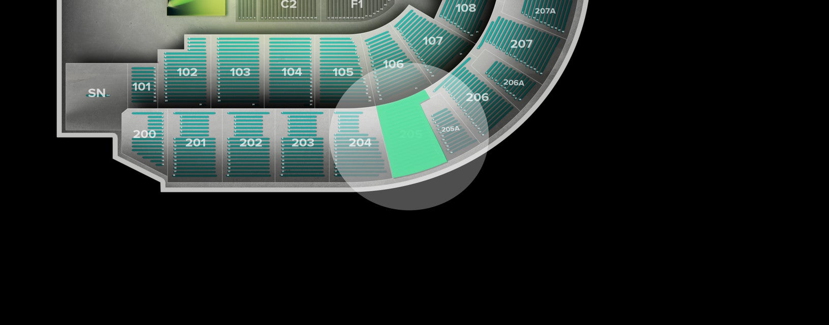 Seat view from Upper