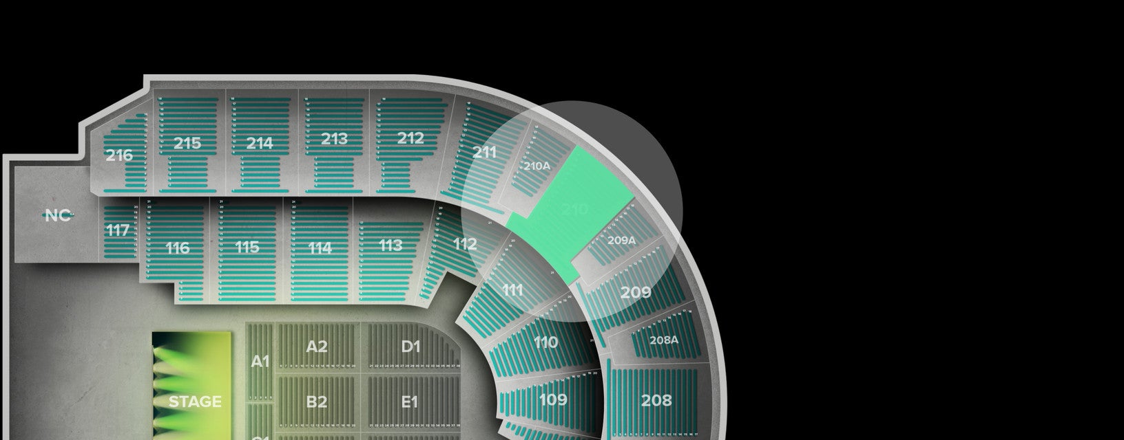 Seat view from Upper