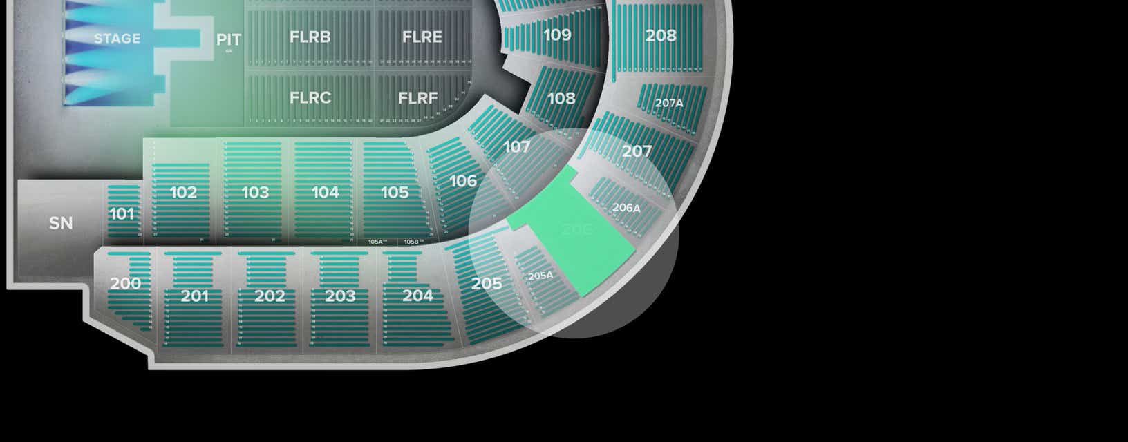 Seat view from Upper