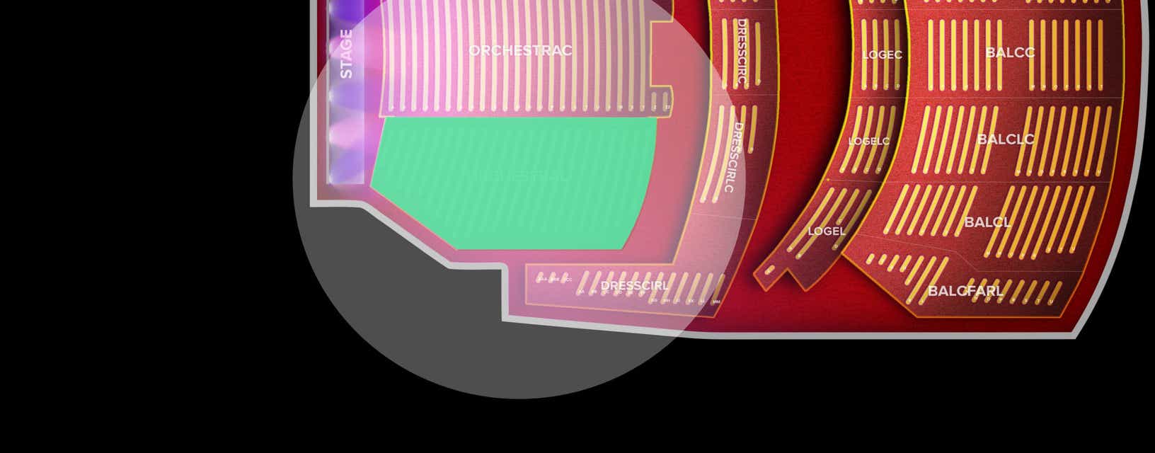 Seat view from Orchestra Left
