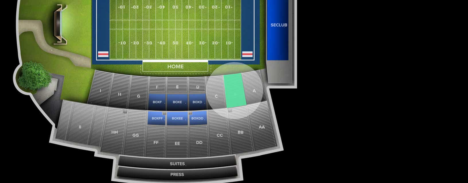 Seat view from Reserved