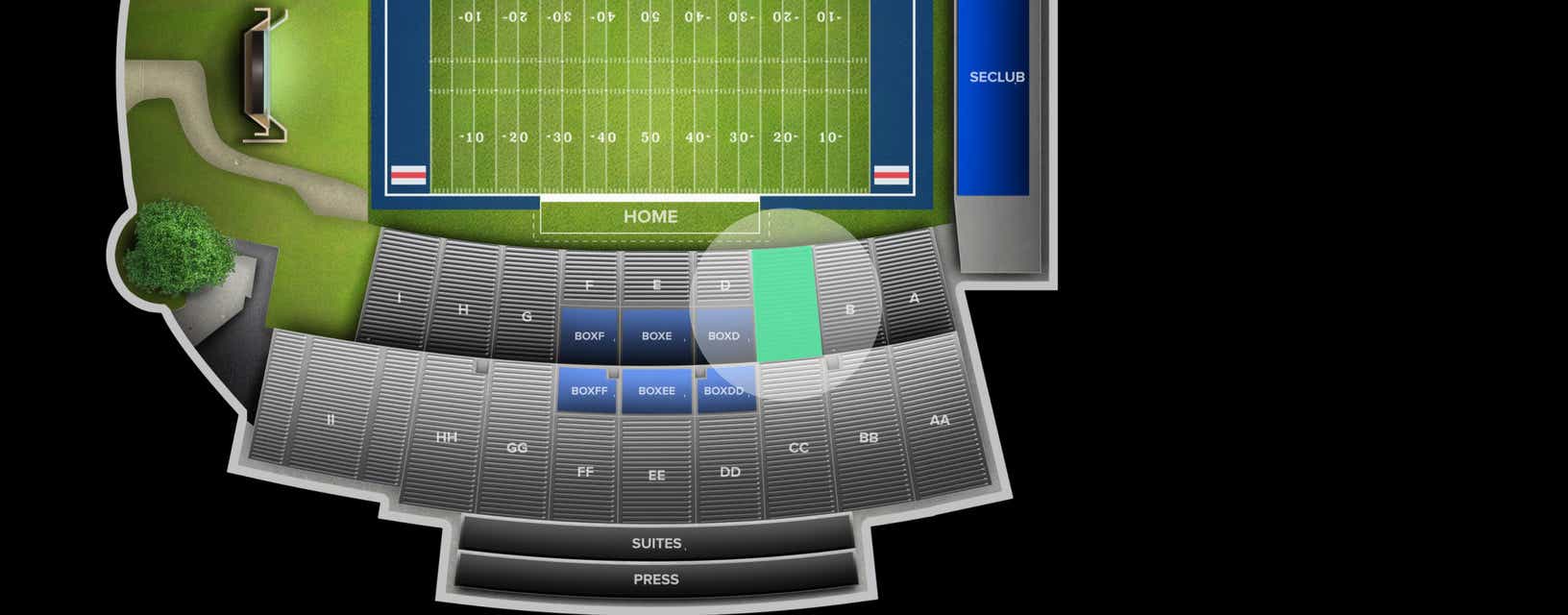 Seat view from Reserved