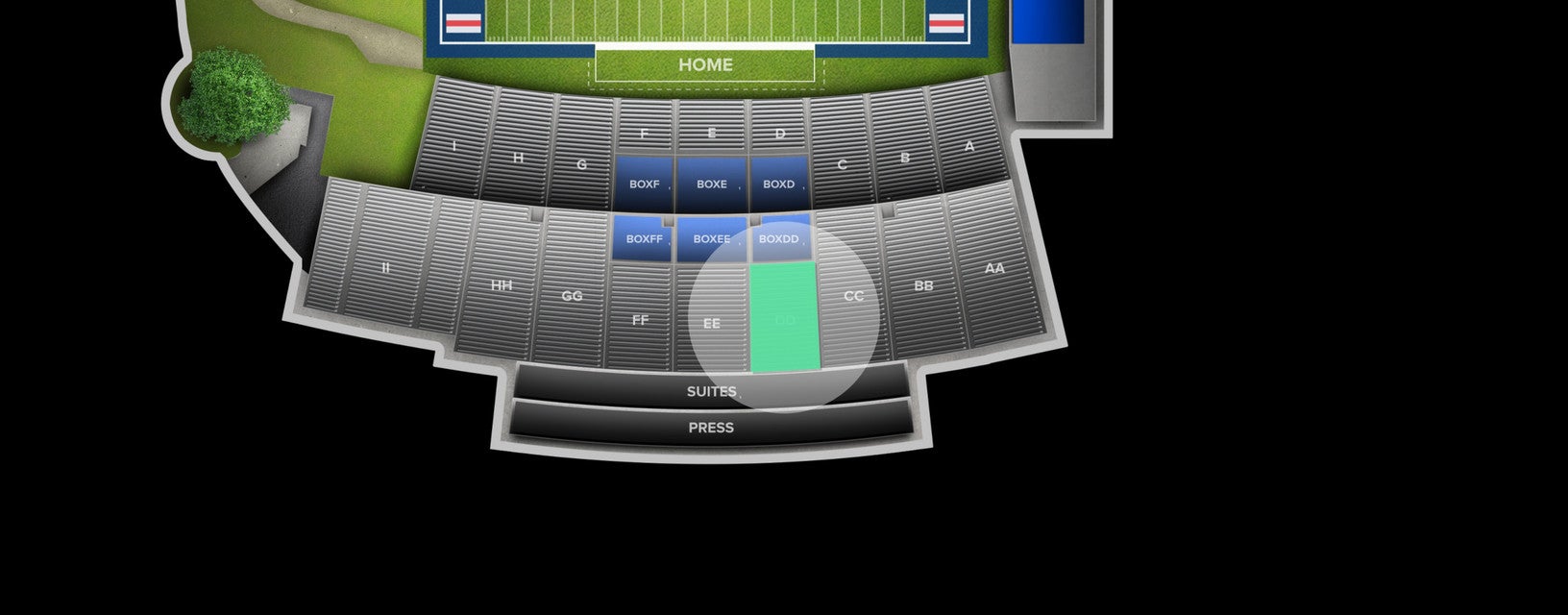 Seat view from Reserved