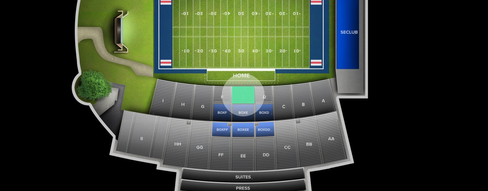 Seat view from Reserved
