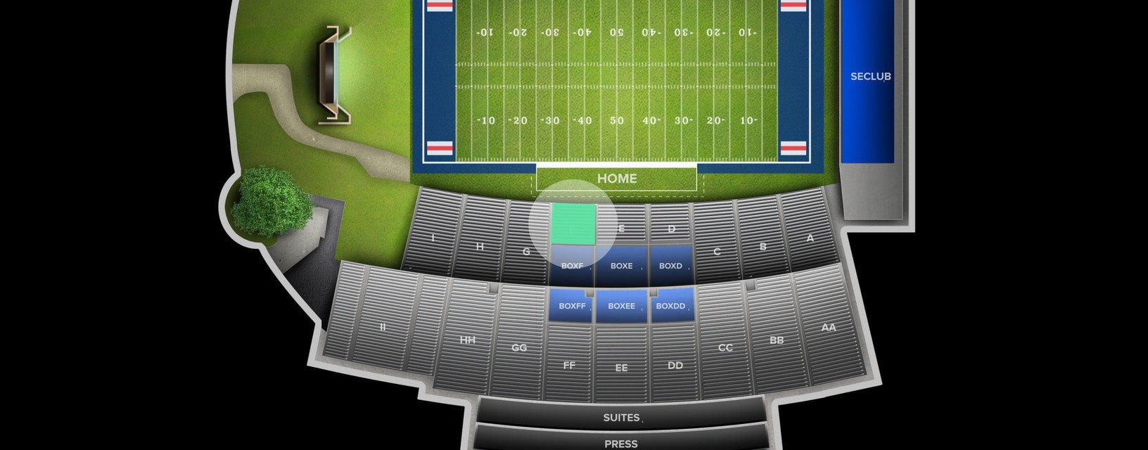 Seat view from Reserved