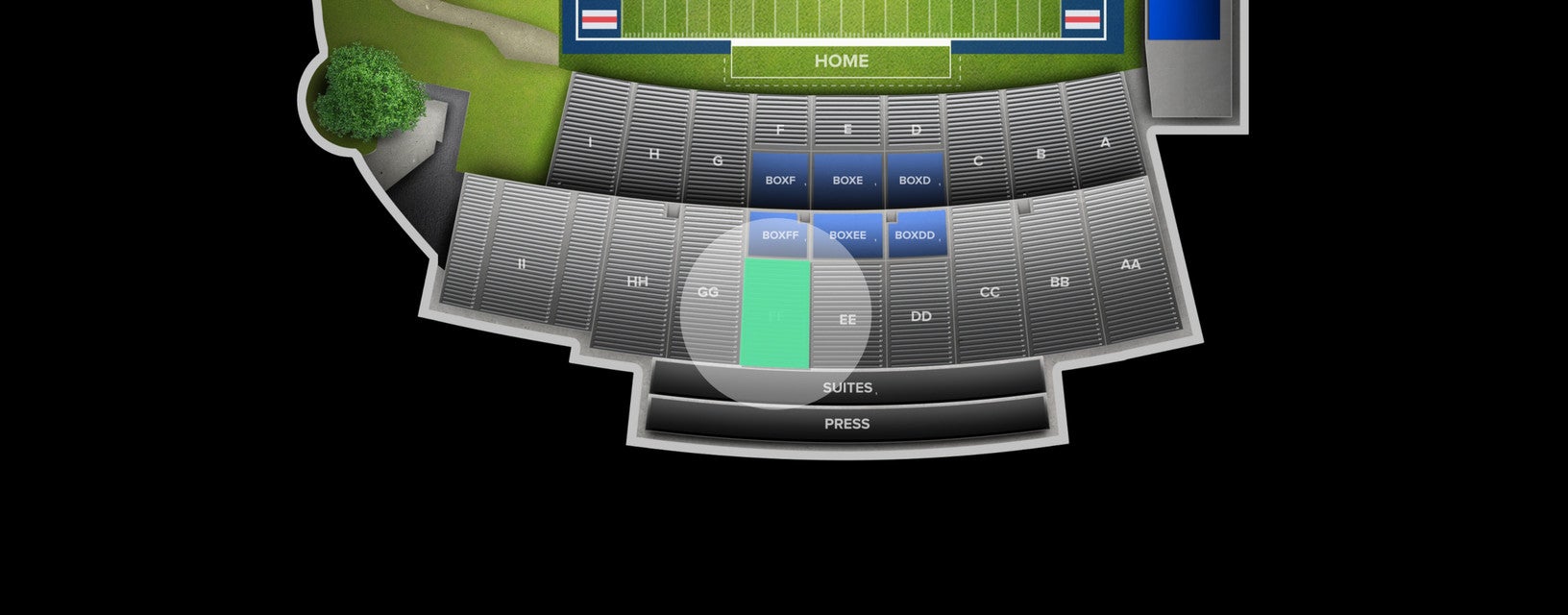 Seat view from Reserved