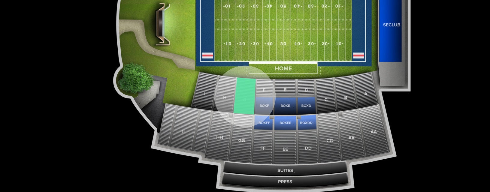 Seat view from Reserved