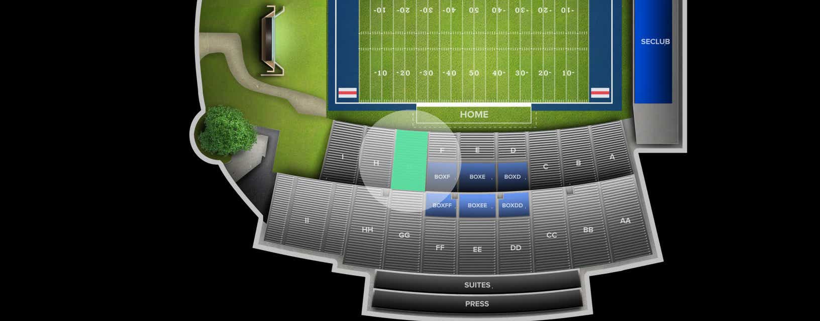 Seat view from Reserved