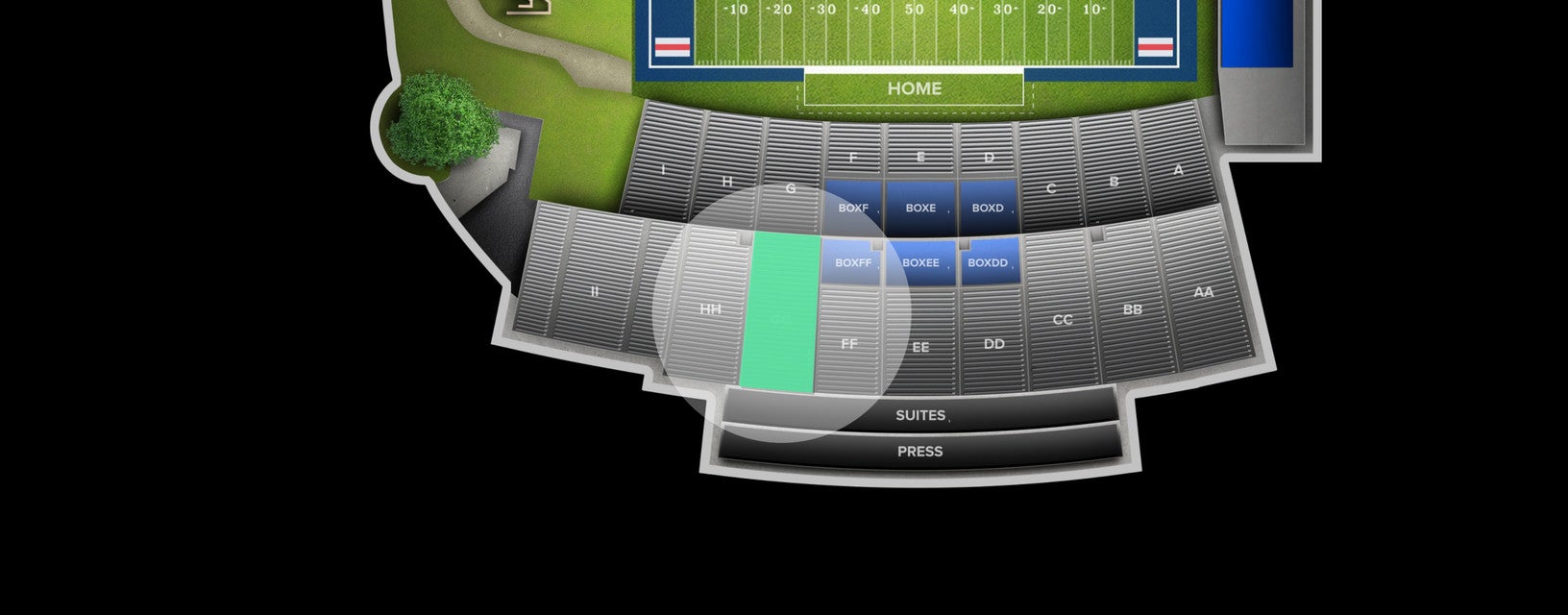 Seat view from Reserved
