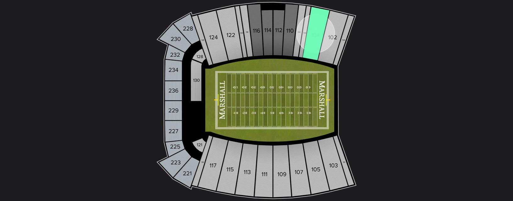 Seat view from Lower Sideline