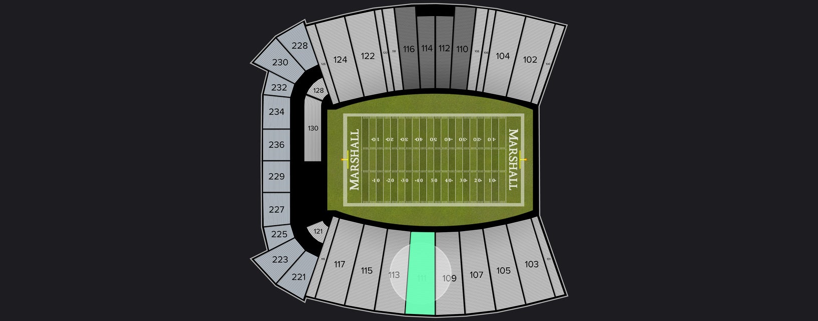 Seat view from Lower Sideline